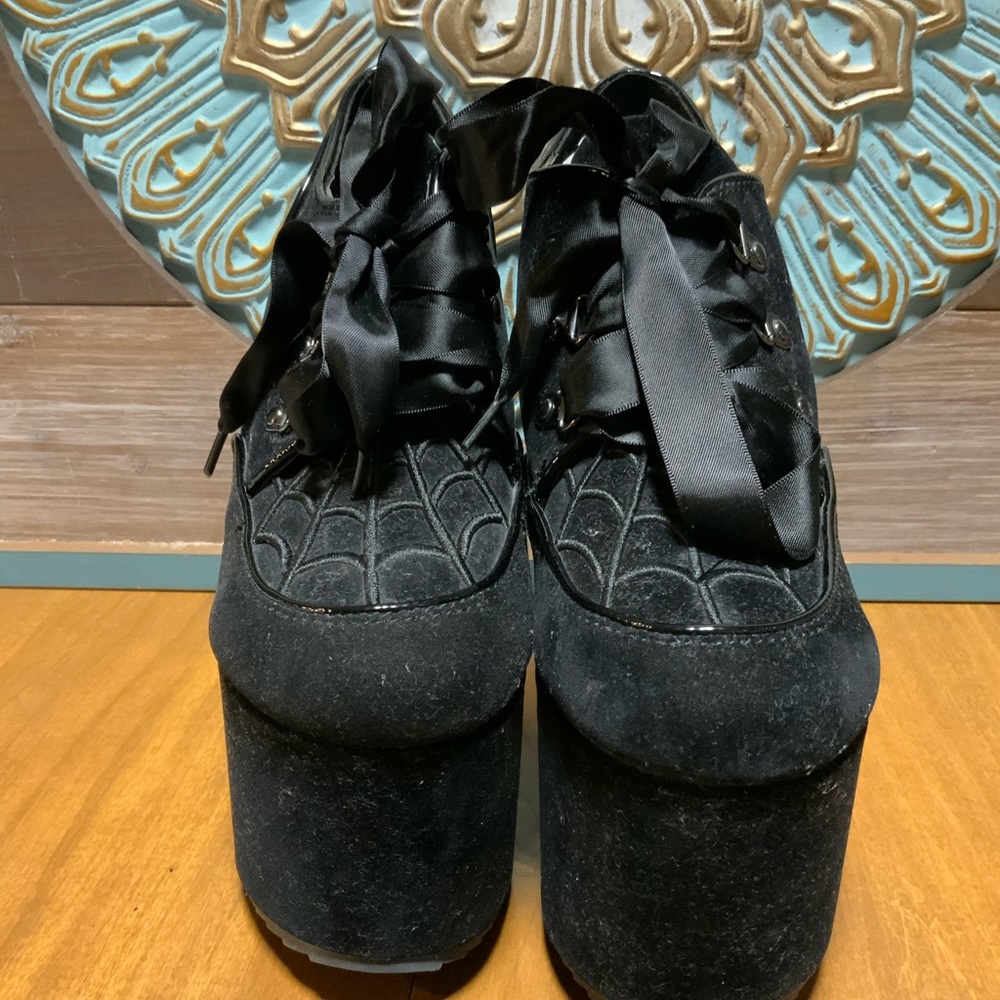 Kill star just buried platform heel size 10 black